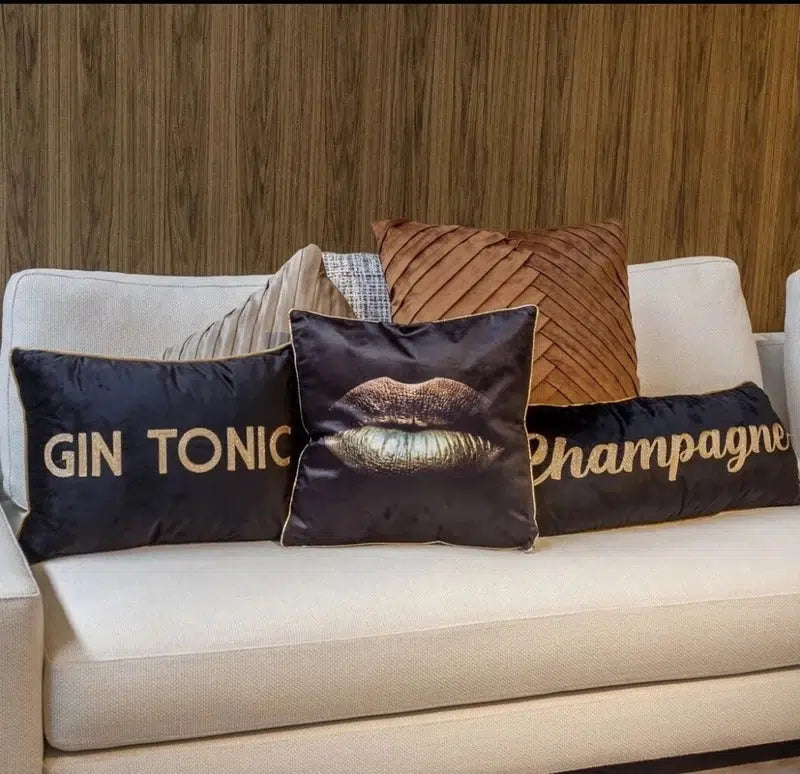 Zwart Velvet Kussen Gin Tonic
