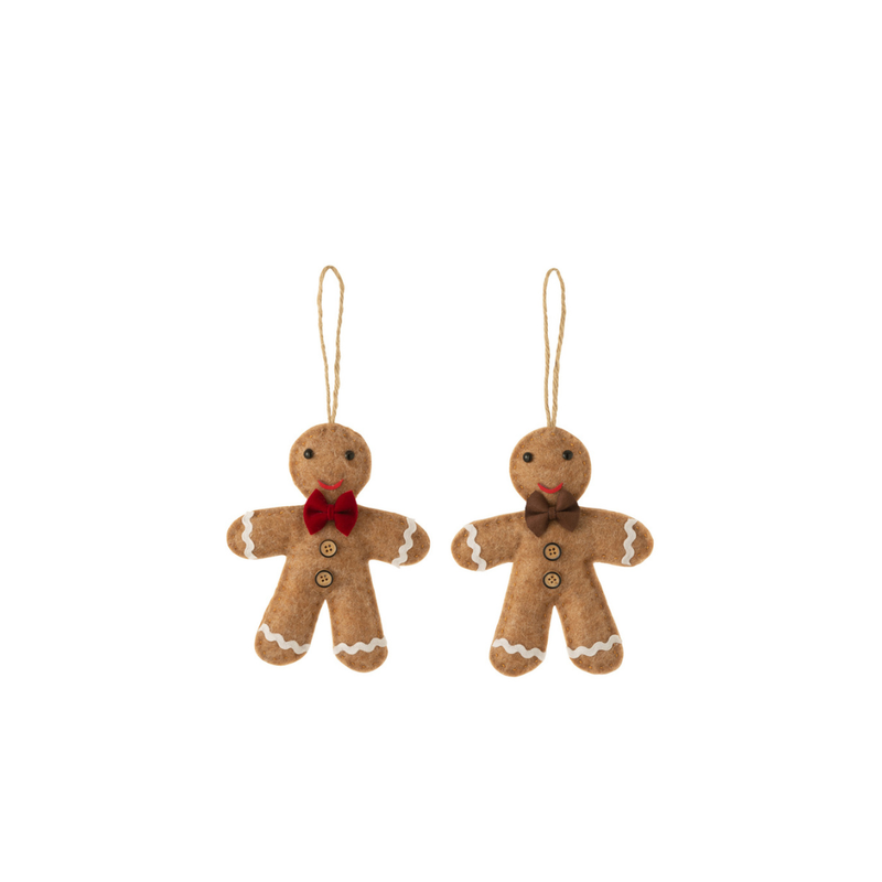 J-Line Gingerbread Hanger Kerstboom Set 2