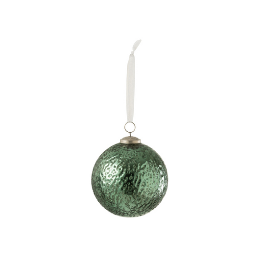 J-Line Glazen Kerstbal Groen