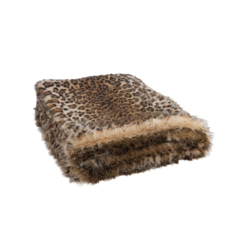 J-Line Groot Luipaard Plaid Nepbont