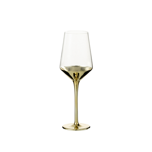J-Line Luxe Wijnglazen Goud Glas Set Van 4