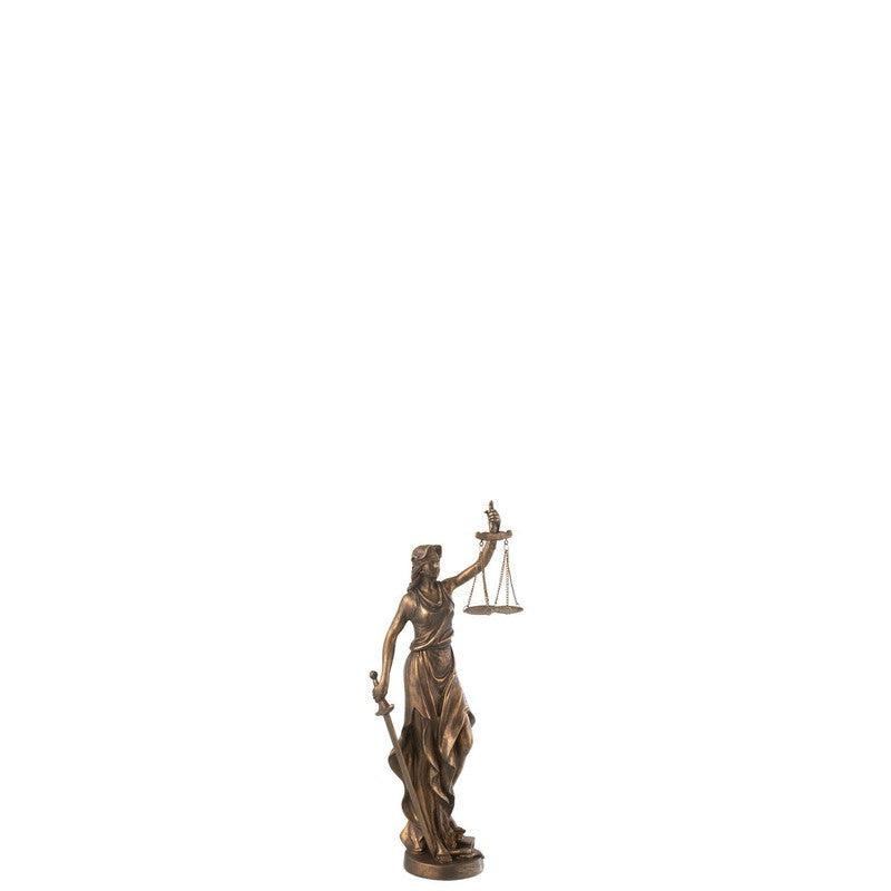 J-Line Vrouwe Justitia Koper Standbeeld