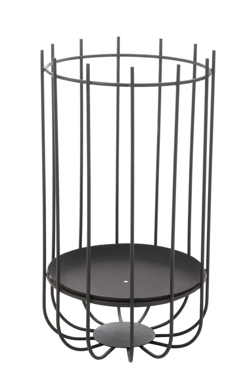 J-Line Vuurkorf Hoog Zwart S