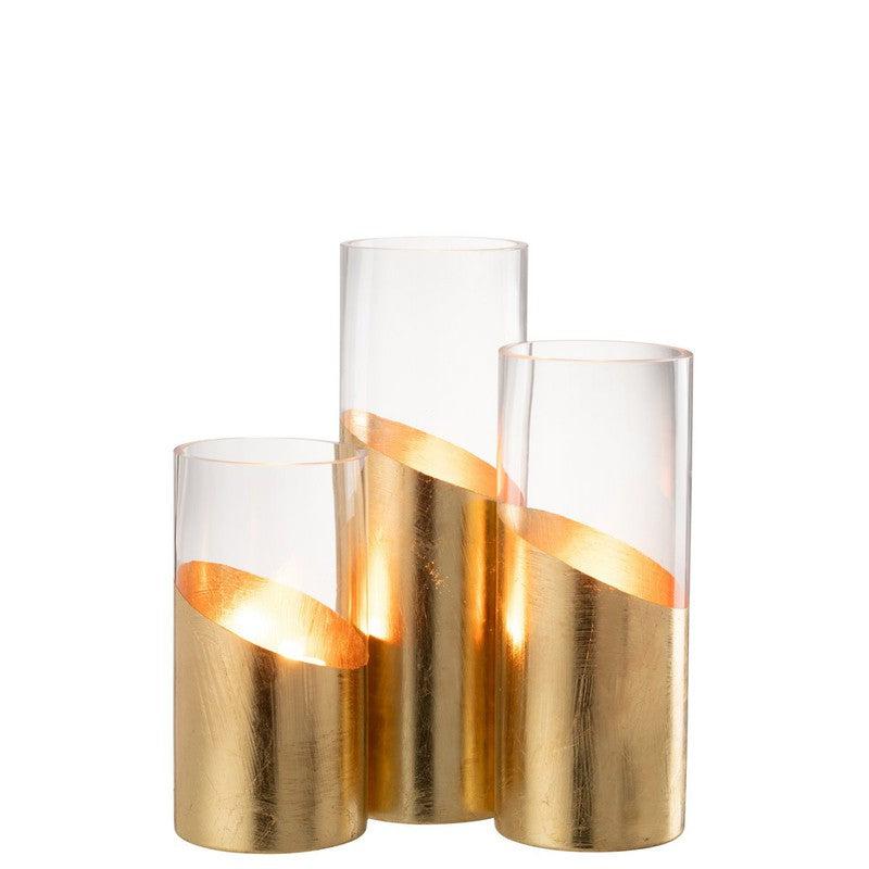 J-Line Windlicht Glas Moa L