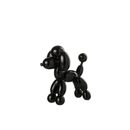 Ballon Hondje Resine Zwart