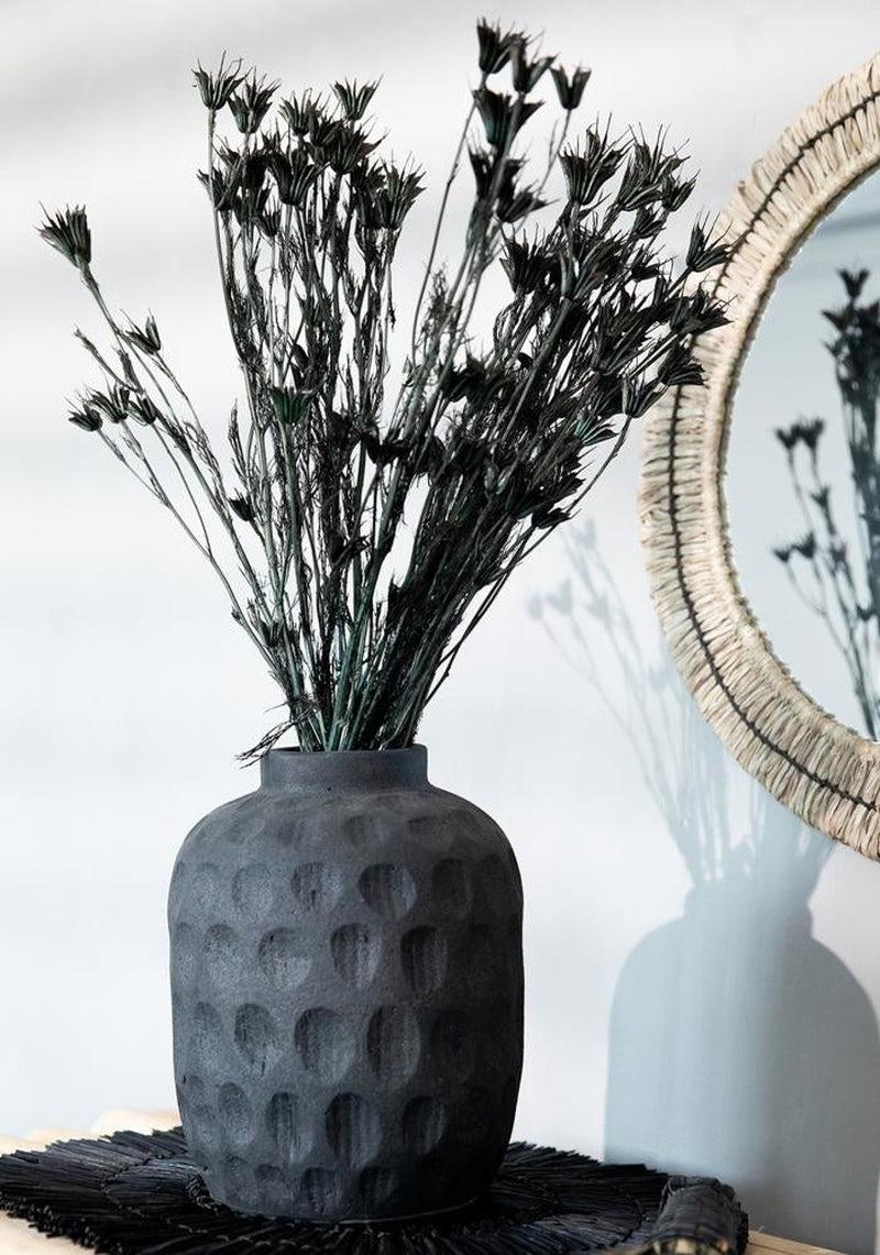 Bazar Bizar Zwarte Betonlook Vaas S