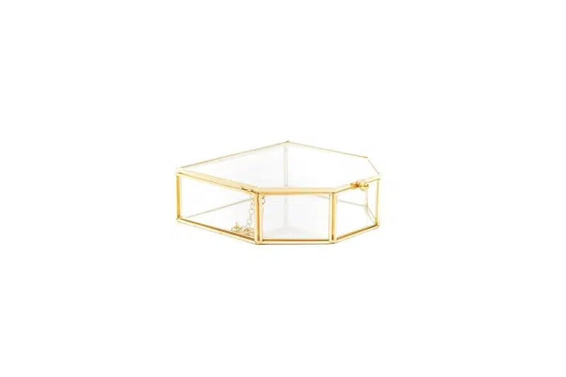 Gouden Decoratie Box Glas