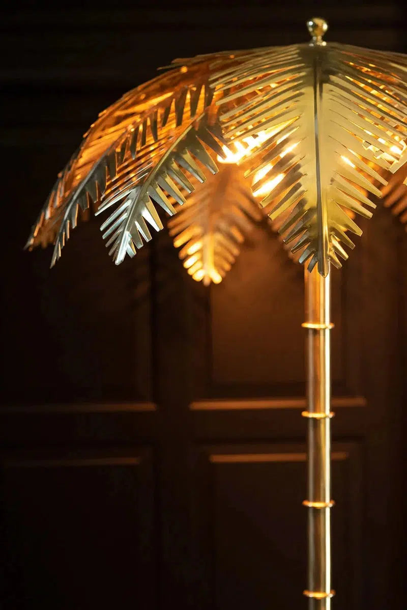 J-Line Tafellamp Palmboom Messing