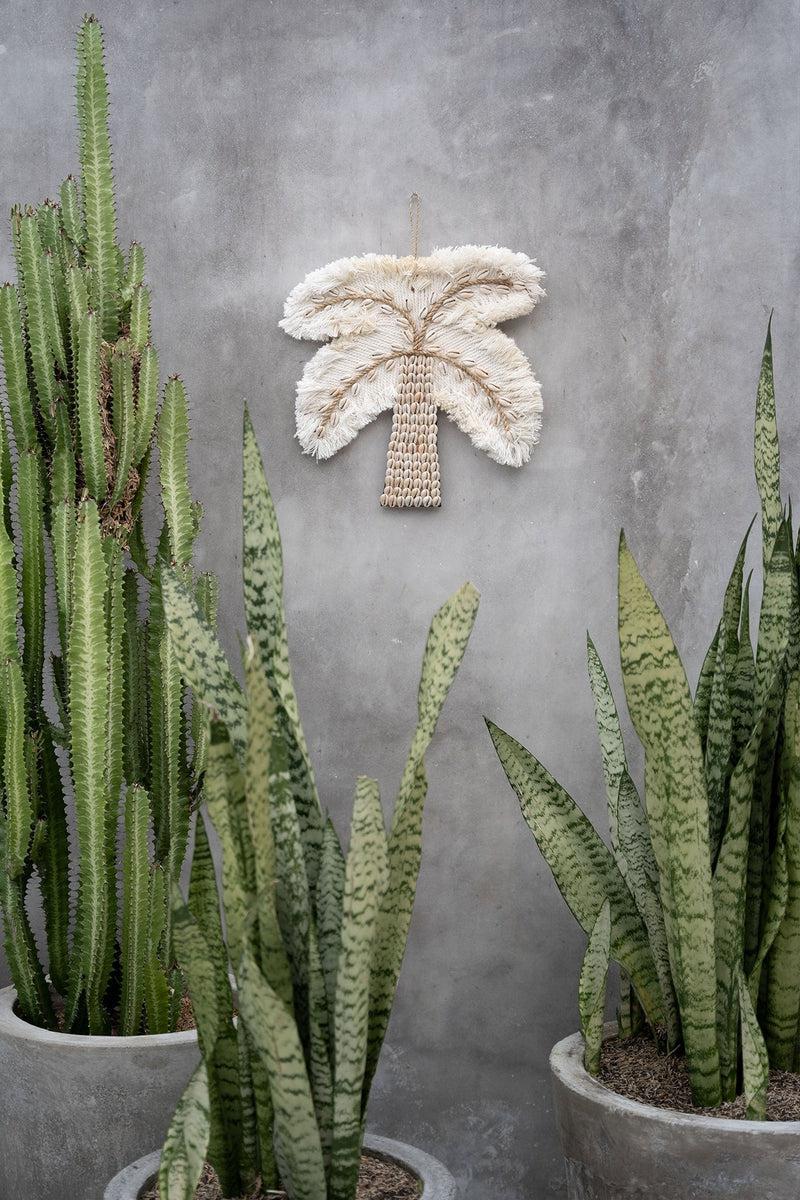 Katoen & Schelpen Palmboom Wit Naturel