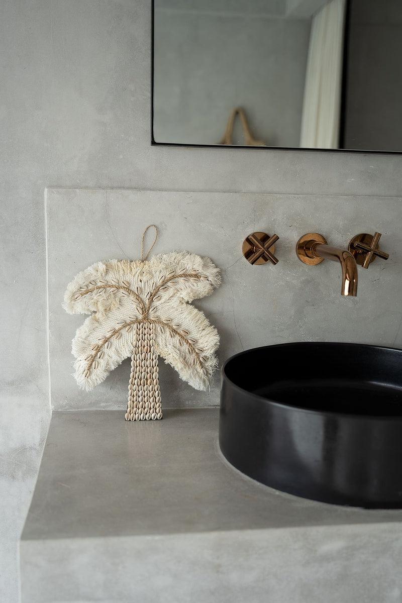 Katoen & Schelpen Palmboom Wit Naturel