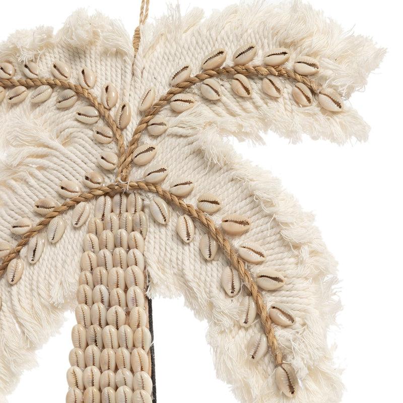 Katoen & Schelpen Palmboom Wit Naturel