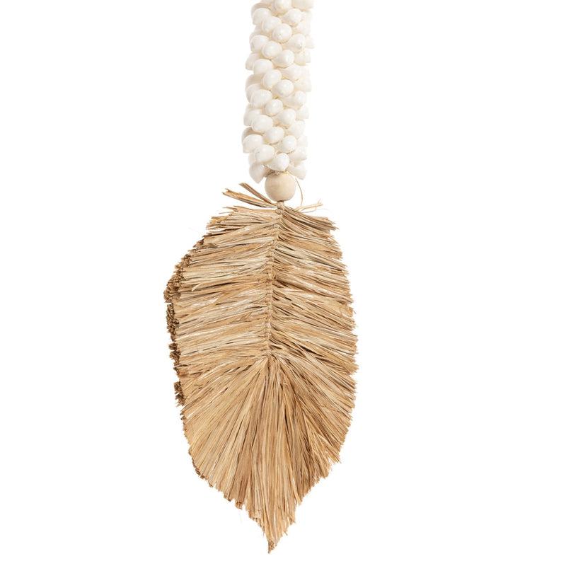 Raffia & Schelpen Hangdecoratie Wit Naturel