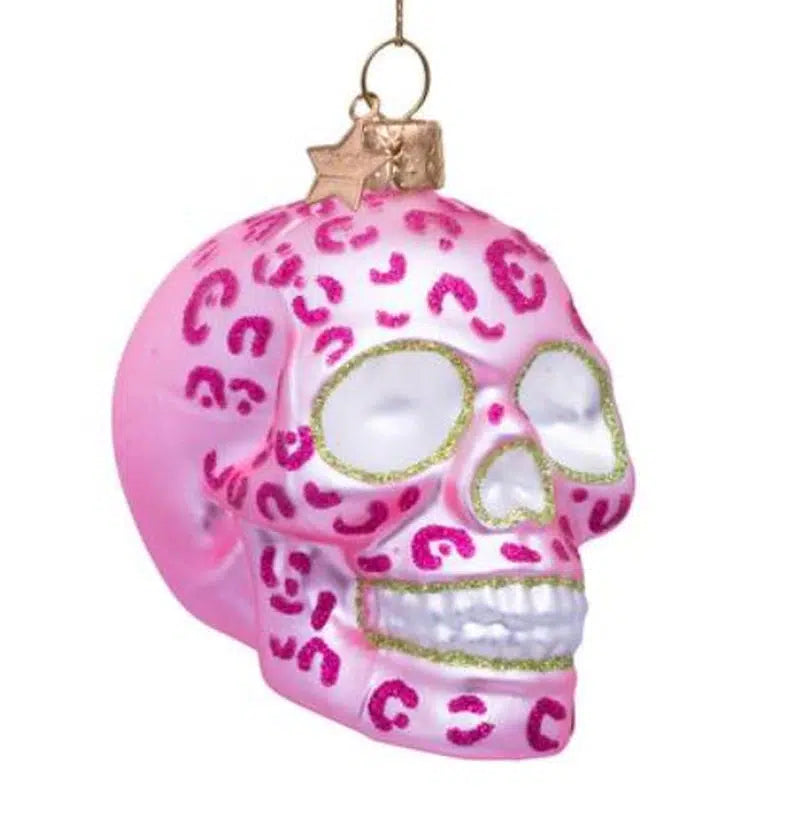 Roze Skull Kersthanger Vondels