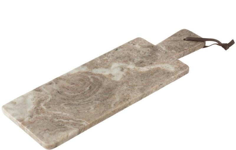 Serveerplank Rechthoek Marmer Grijs/Beige L