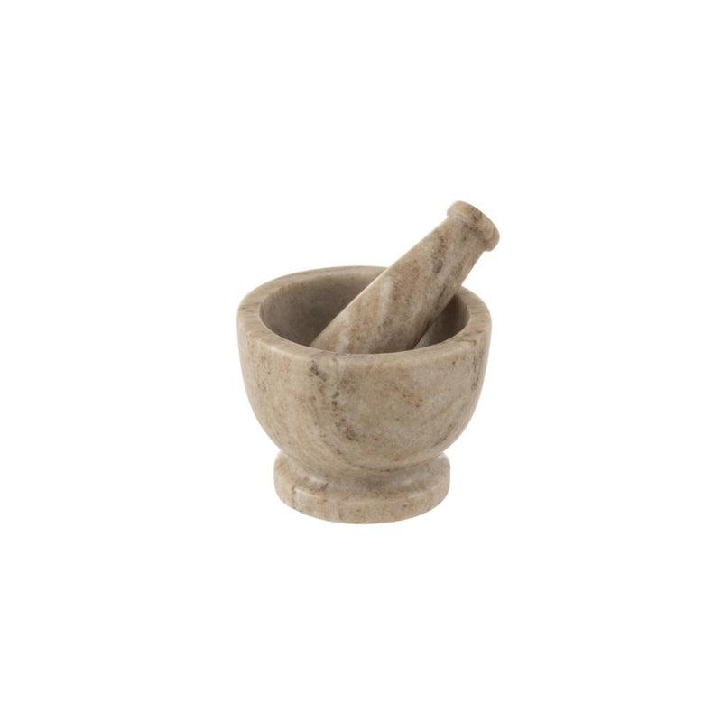 Vijzel Marmer Rond Grijs/Beige